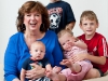 Carolyn and her four granchildren: Jake, Nathan, Emily and Jesse