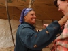 A desert nomad offers tea on the way to Jerico in Palestine.