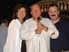 Carolyn, Mike Bullard and Councillor George Carlson at a backyard Parrish Party.