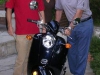 Door Prize Winner John Rogers at fundraiser held for PAR-South in the Parrish backyard.