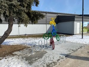 Bike Rack behind Paul Coffey Arena